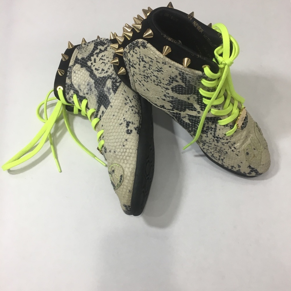 Reebook Melody Ehsani Reptile Print Spike Sneakers